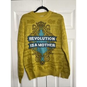 Revolution Is A Mother Graphic Knit Crewneck Sweater Size Medium Sweater Protest